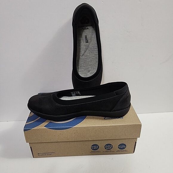 Clarks Shoes - Cloudsteppers By Clarks Shoes Womens 6M  Breeze Ayla Ballet Flat Black Slip On